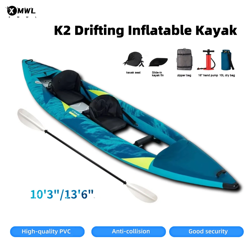 Fishing Kayak Paddle - Canoë-kayak gonflable pour 1-2 personnes, 840D,
