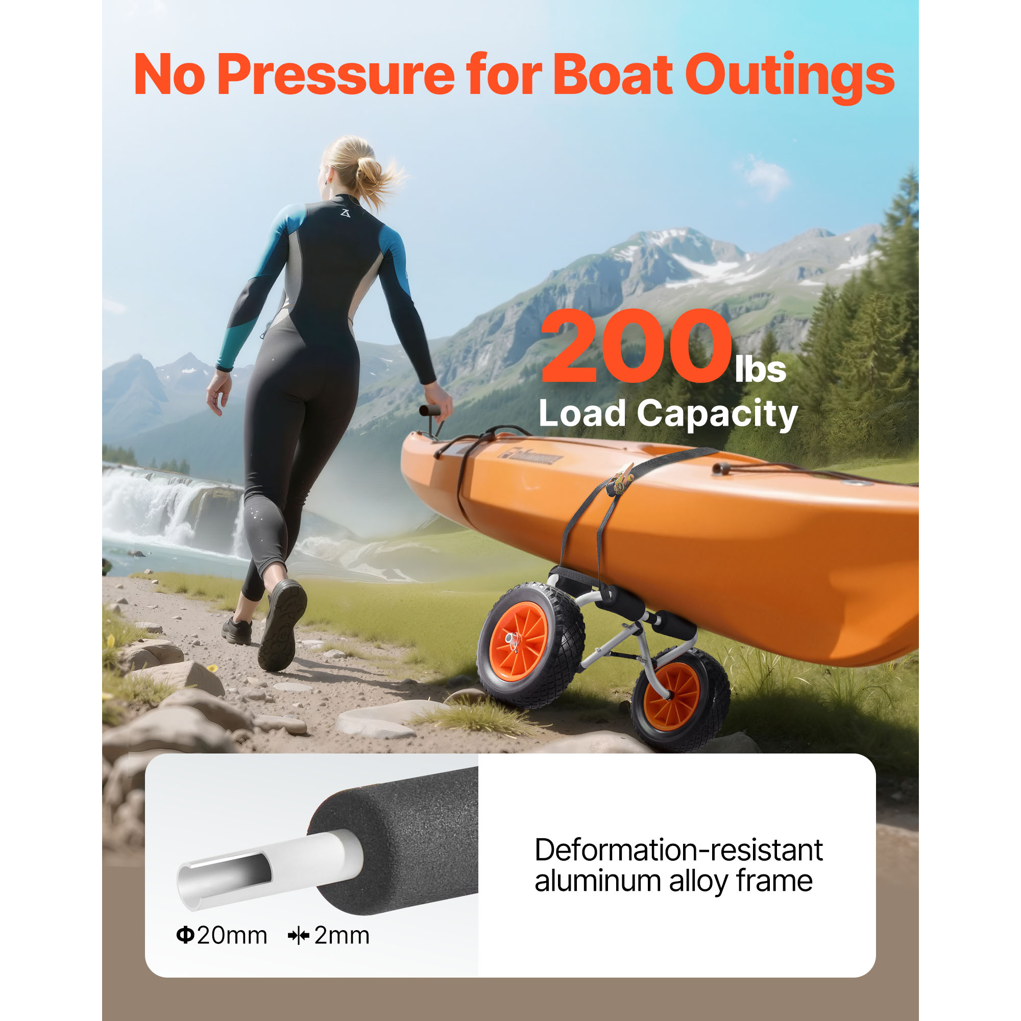 Chariot de kayak pliable Succe - Fishing Kayak Cart avis et prix